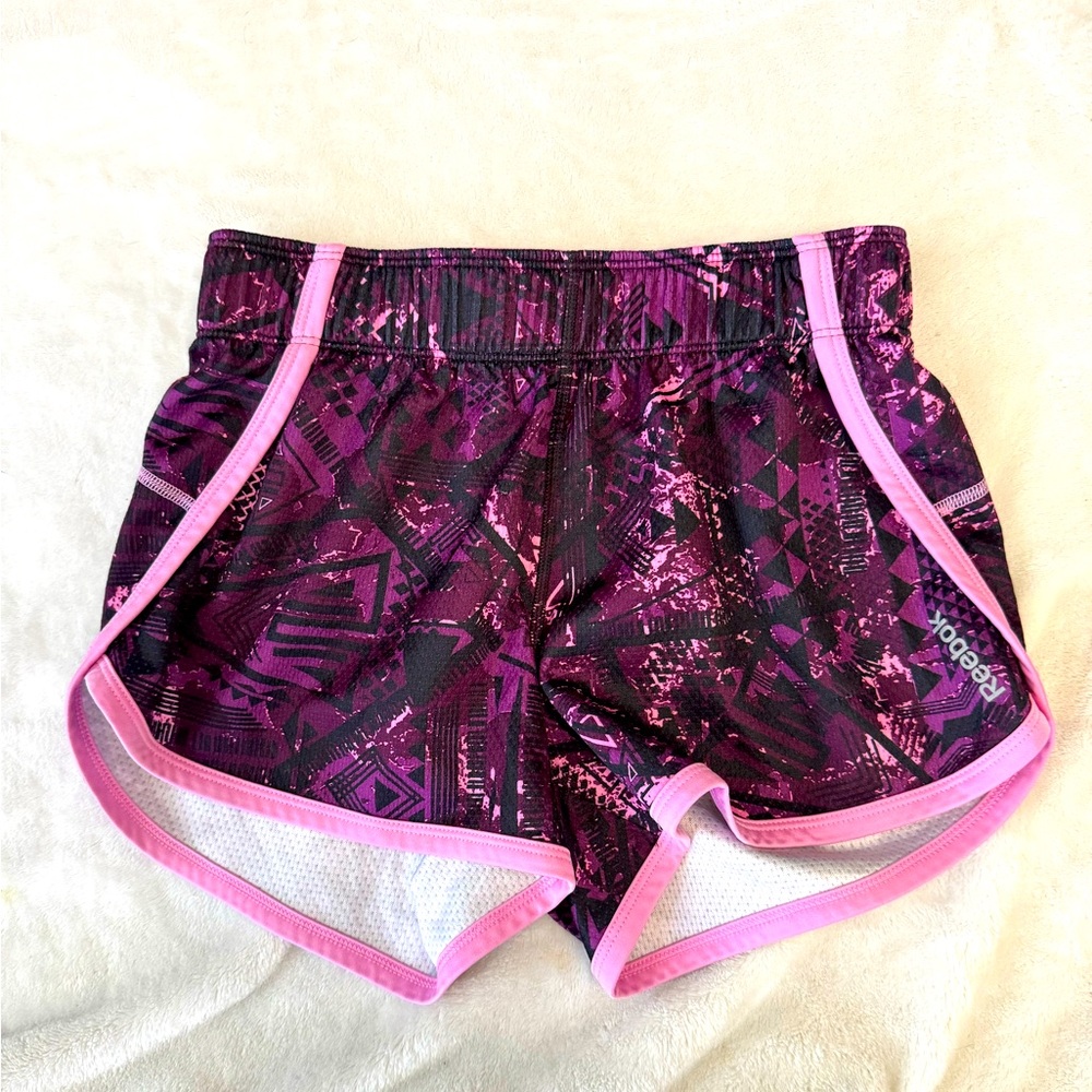 Reebok Active Shorts XS Purple Print